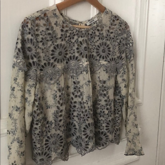 GANNI Emile Lace Top, Size 38 - Picture 4 of 6